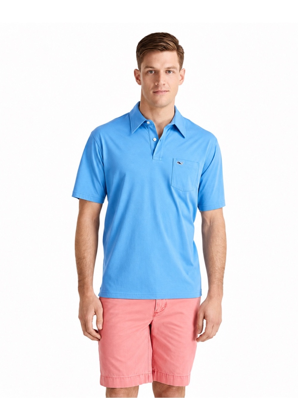 Vineyard Vines Men’s Sky Blue Pocket Polo